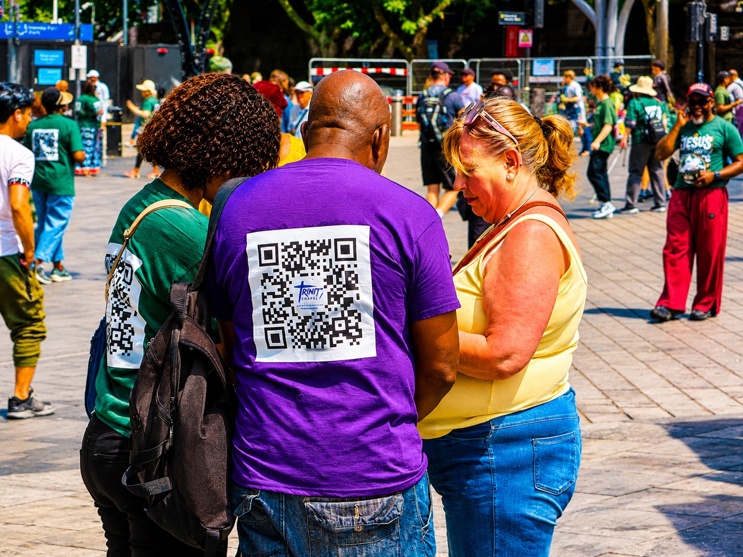 Families connecting at a Trinity Chapel outreach day